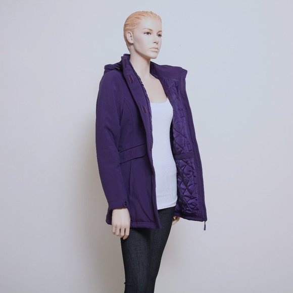 CB Sport Winter Hooded Jacket Purple Women S - Picture 1 of 13